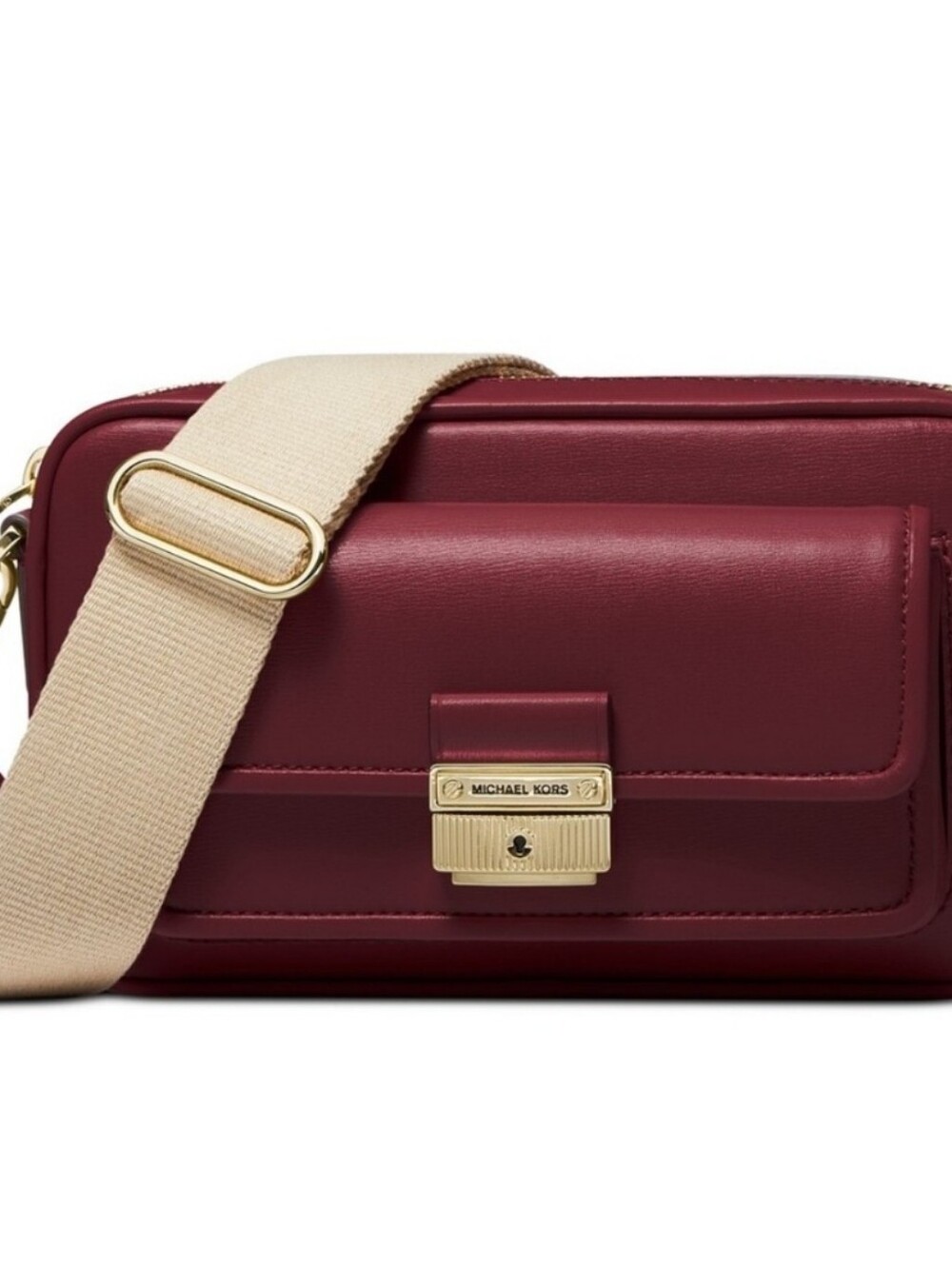 Michael Kors Bradshaw Medium Leather Pocket Camera Crossbody bag